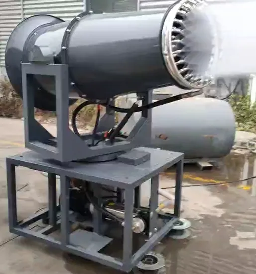 70m Range Stainless Steel Dust Suppression Fog Cannon Machine with Remote Control for Construction and Mining